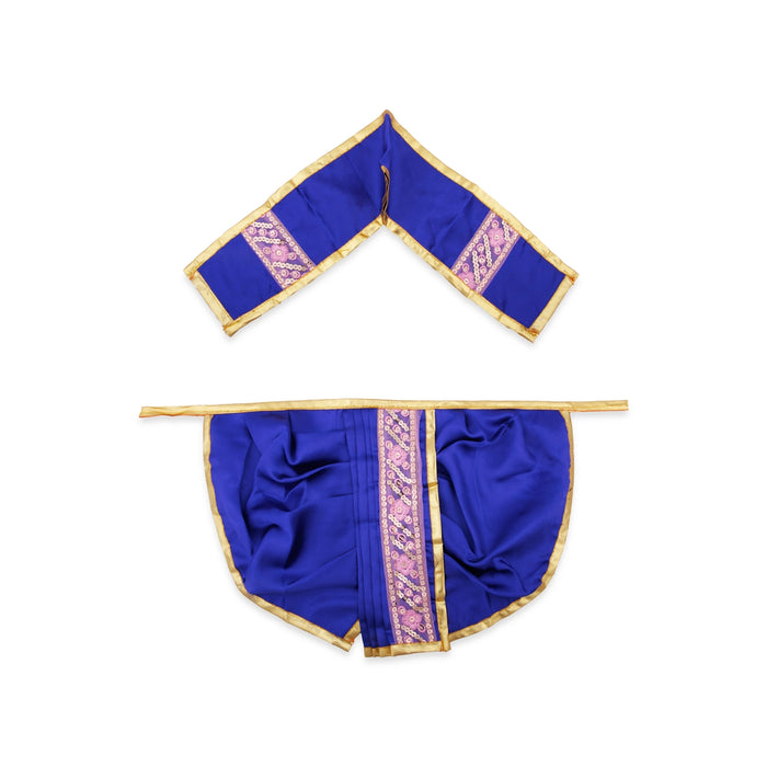 Panchakacham - 9 Inches | Satin with Zari Border Dhoti/ Panchagajam for Deity/ Assorted Colour