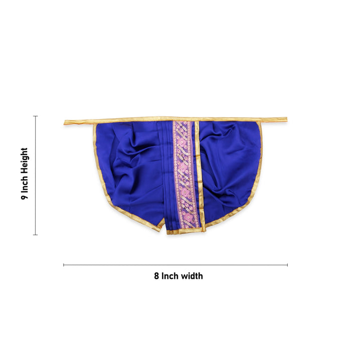 Panchakacham - 9 Inches | Satin with Zari Border Dhoti/ Panchagajam for Deity/ Assorted Colour