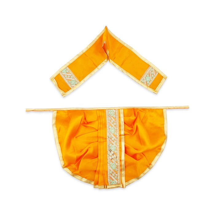 Panchakacham - 9 Inches | Satin with Zari Border Dhoti/ Panchagajam for Deity/ Assorted Colour