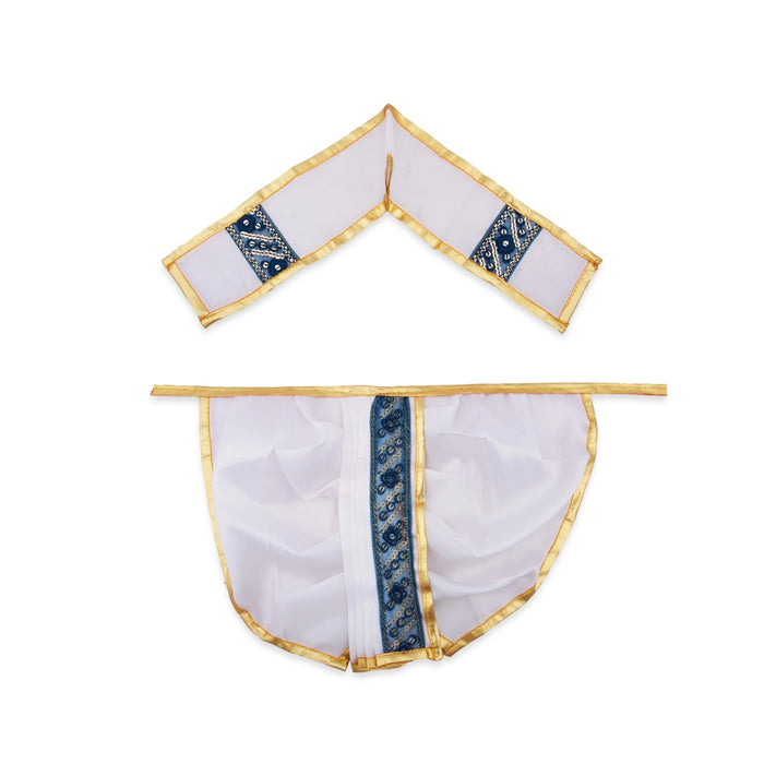 Panchakacham - 9 Inches | Satin with Zari Border Dhoti/ Panchagajam for Deity/ Assorted Colour