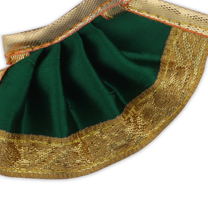 Amman Pavadai - 1.5 Inches | Gold Print Border Mata Dress for Deity/ Assorted Colour