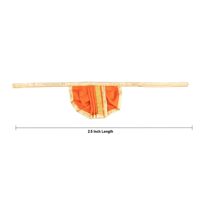 Panchakacham - 2.5 Inches | Dhoti/ Satin with Jari Border Panchakajam for Deity