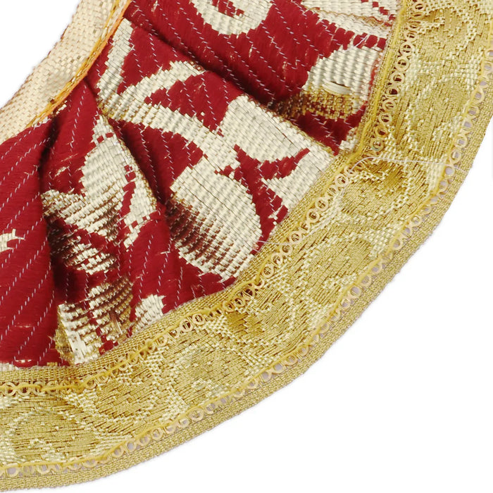 Amman Pavadai | Gold Print Border Mata Dress for Deity/ Assorted Colour