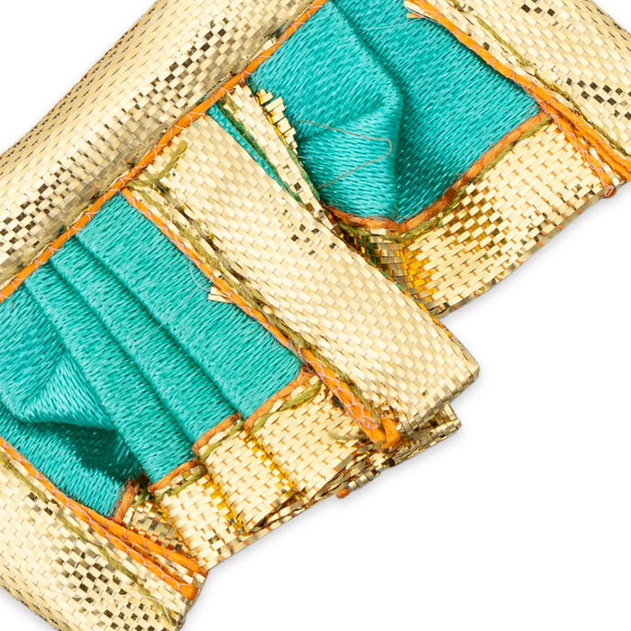 Panchakacham - 1 X 2 Inches | Satin Dhoti/ Jari Border Panchakajam For Deity/ Assorted Colour
