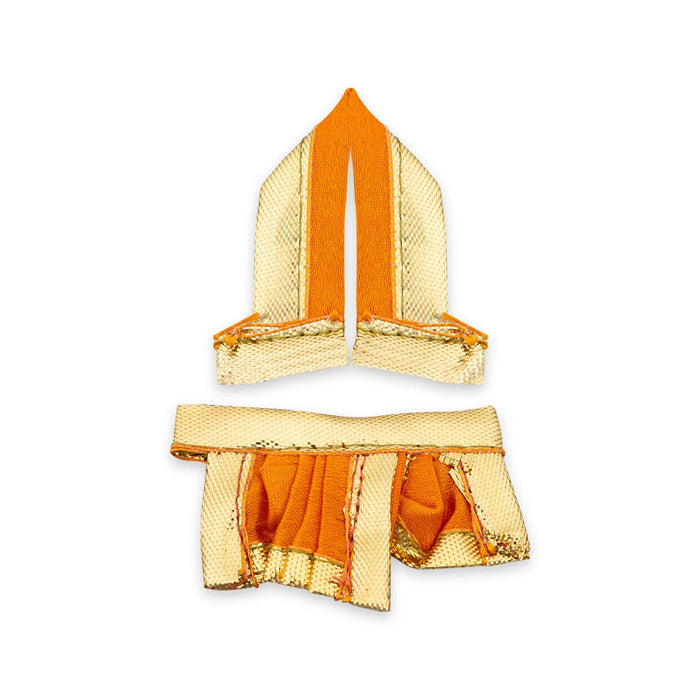 Panchakacham - 1 X 2 Inches | Satin Dhoti/ Jari Border Panchakajam For Deity/ Assorted Colour