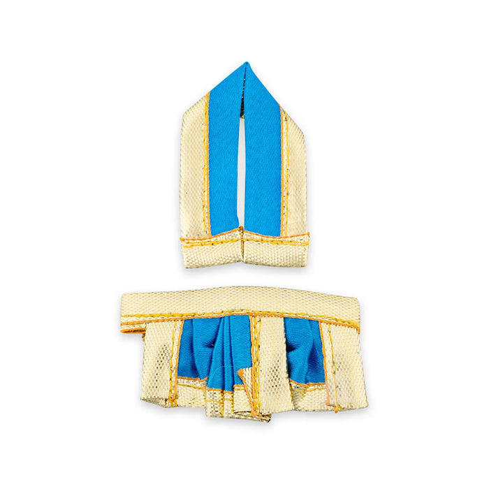 Panchakacham - 1 X 2 Inches | Satin Dhoti/ Jari Border Panchakajam For Deity/ Assorted Colour