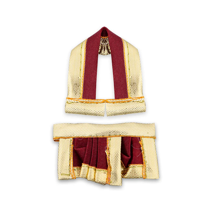 Panchakacham - 1 X 2 Inches | Satin Dhoti/ Jari Border Panchakajam For Deity/ Assorted Colour