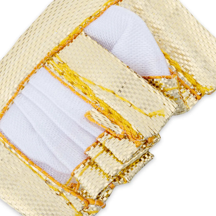 Panchakacham - 1 X 2 Inches | Satin Dhoti/ Jari Border Panchakajam For Deity/ Assorted Colour