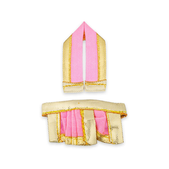 Panchakacham - 1 X 2 Inches | Satin Dhoti/ Jari Border Panchakajam For Deity/ Assorted Colour