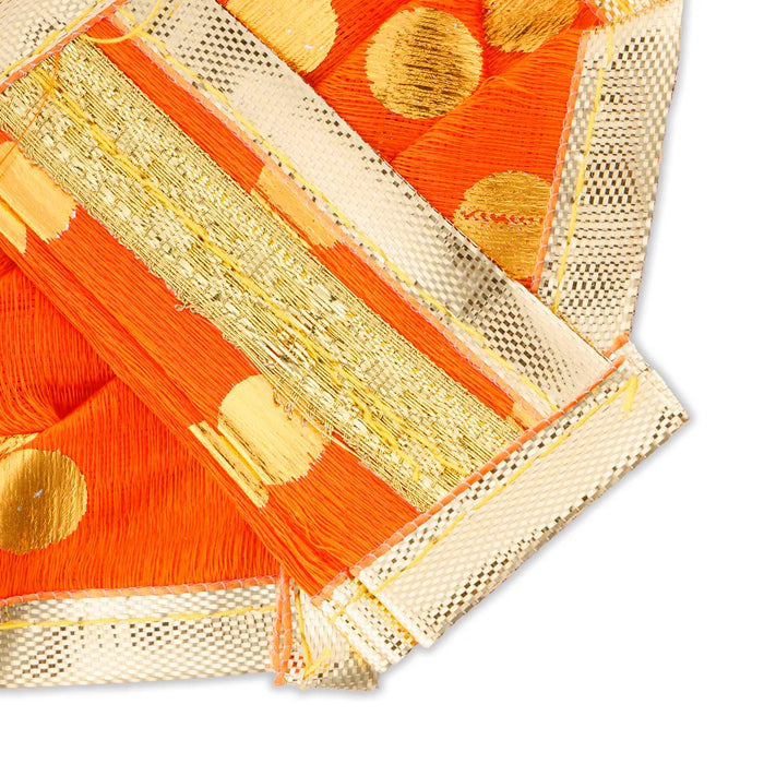 Panchakacham - 2.5 x 4 Inches | Dot Design Dhoti/ Golden Border Panchakajam for Deity