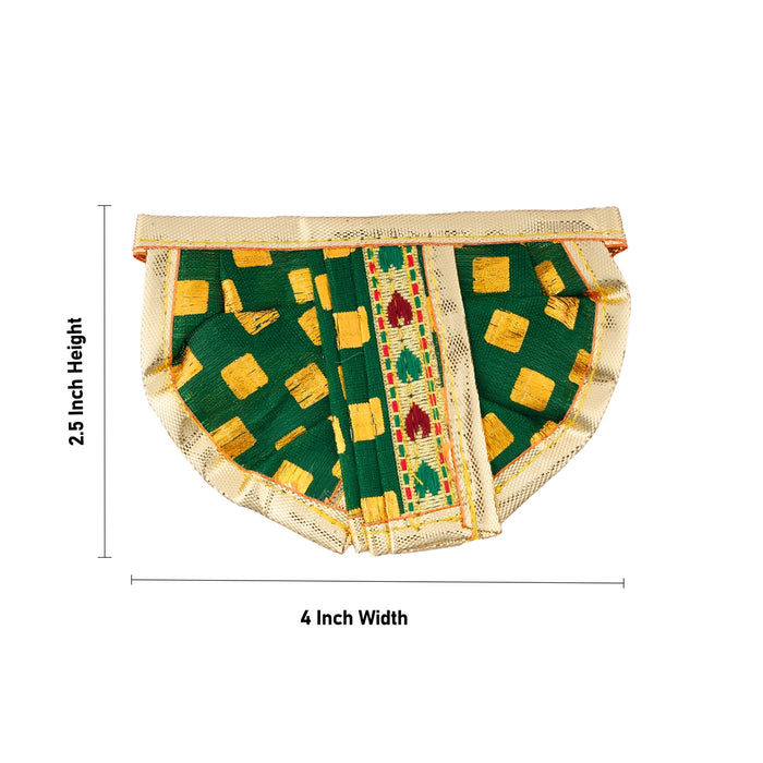 Panchakacham - 2.5 x 4 Inches | Dot Design Dhoti/ Golden Border Panchakajam for Deity