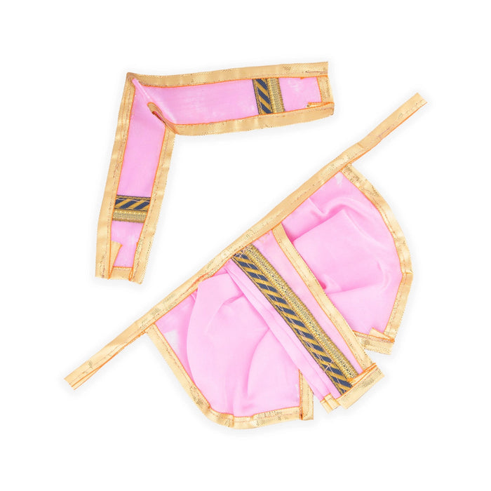 Panchakacham - 2 Inches | Satin with Jari Border Panchakajam/ Dhoti for Deity