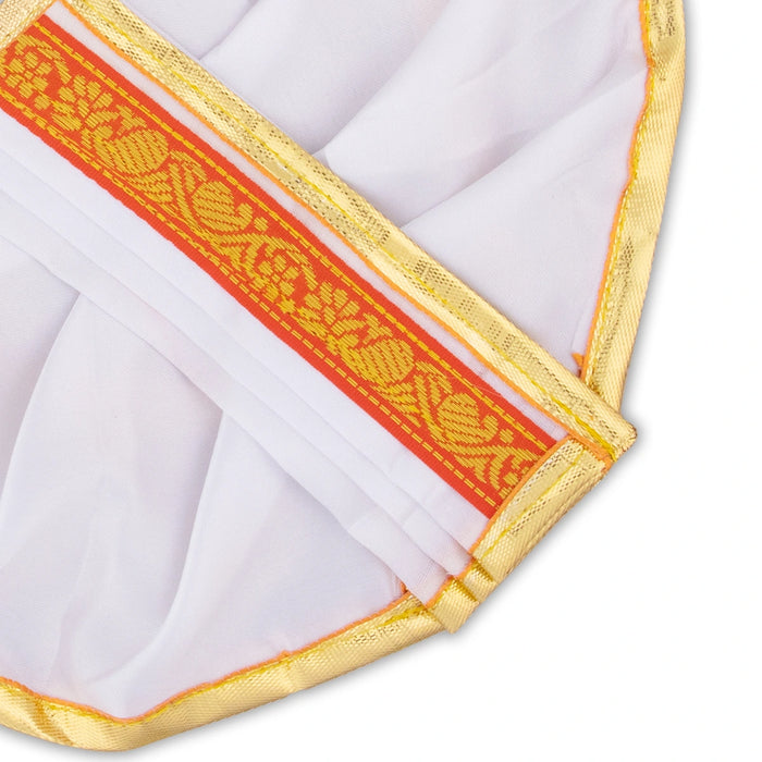 Panchakacham - 6 Inches | Satin with Zari Border Dhoti/ Panchagajam for Deity/ Assorted Colour