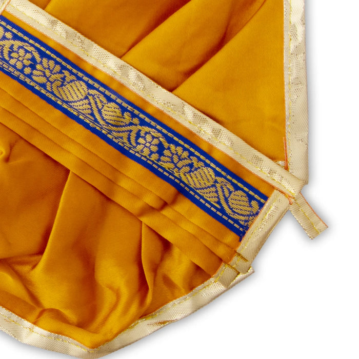 Panchakacham - 6 Inches | Satin with Zari Border Dhoti/ Panchagajam for Deity/ Assorted Colour