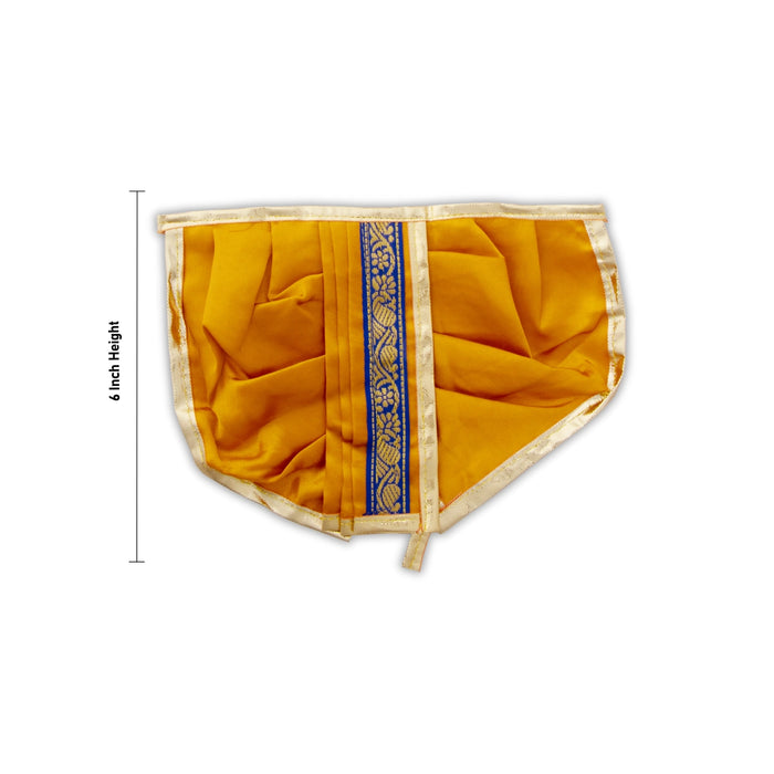 Panchakacham - 6 Inches | Satin with Zari Border Dhoti/ Panchagajam for Deity/ Assorted Colour