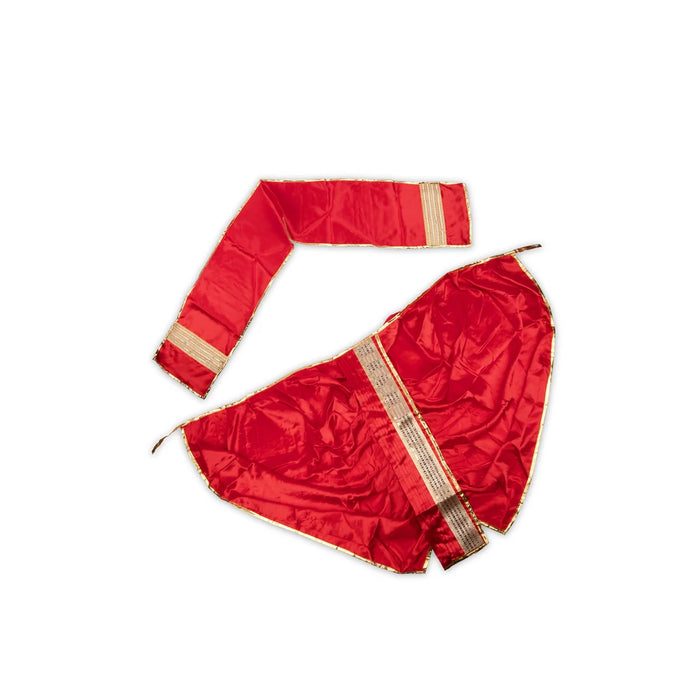 Panchakacham | Satin with Jari Border Dhoti/ Panchagajam for Deity/ Assorted Colour