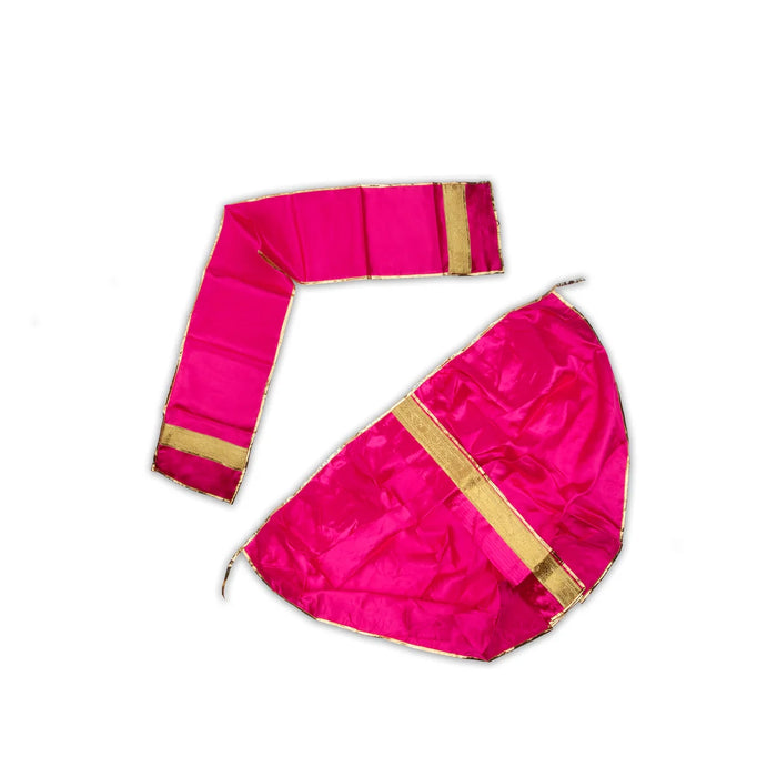 Panchakacham | Satin with Jari Border Dhoti/ Panchagajam for Deity/ Assorted Colour