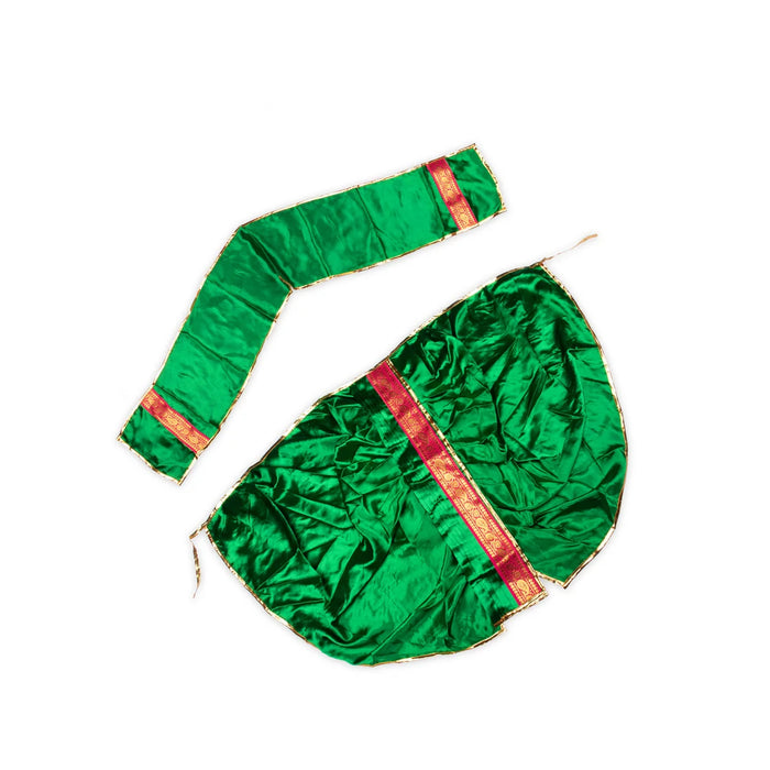 Panchakacham | Satin with Jari Border Dhoti/ Panchagajam for Deity/ Assorted Colour