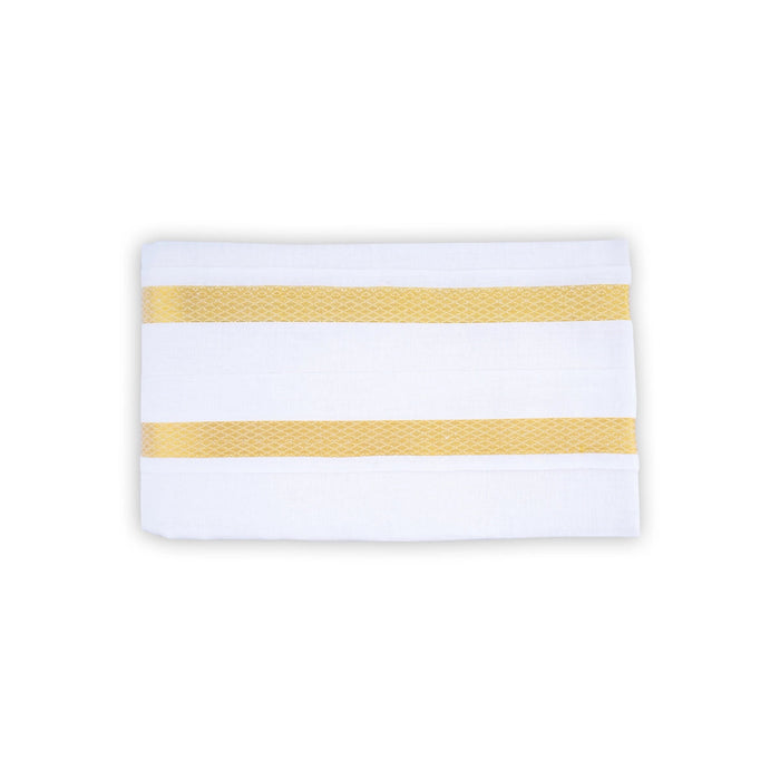 Angavastram - 1.80 Mtrs | White Towel/ Jari Border Thundu/ gamcha For Men