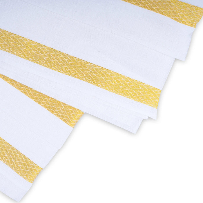 Angavastram - 1.80 Mtrs | White Towel/ Jari Border Thundu/ gamcha For Men