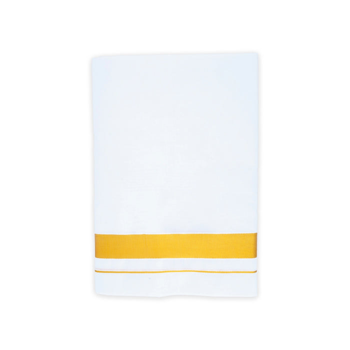 Veshti - 3.6 Mtrs | 50 k Jari Border Dhoti/ White Colour Vesti/ Traditional Mundu