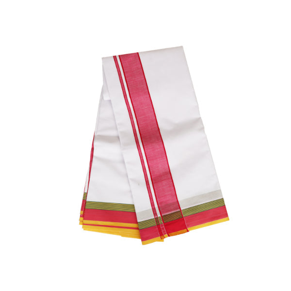 Veshti - 9 x 5 Muzham | White Colour Vesti/ Seer Border Dhoti for Men