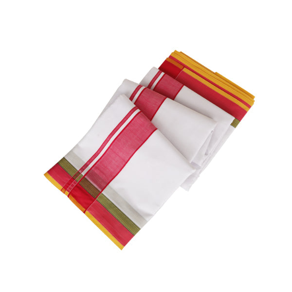 Veshti - 9 x 5 Muzham | White Colour Vesti/ Seer Border Dhoti for Men