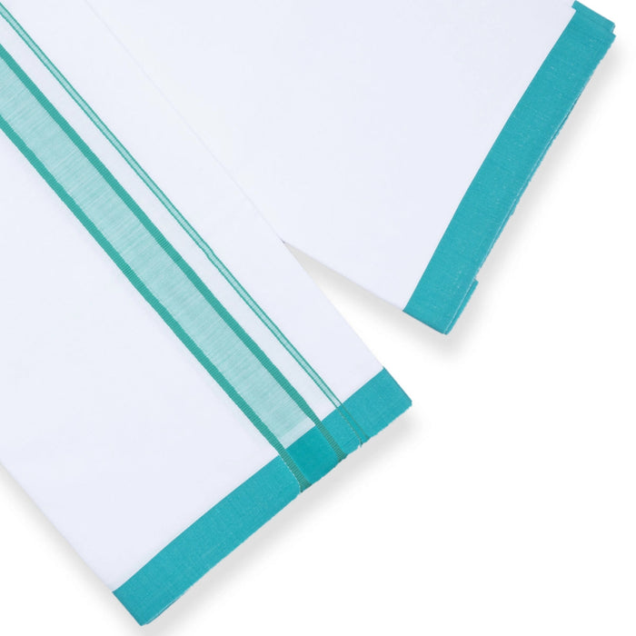 Veshti - 2 Mtr | White Colour Dhoti/ Fancy Border Vesti For Traditional Wear