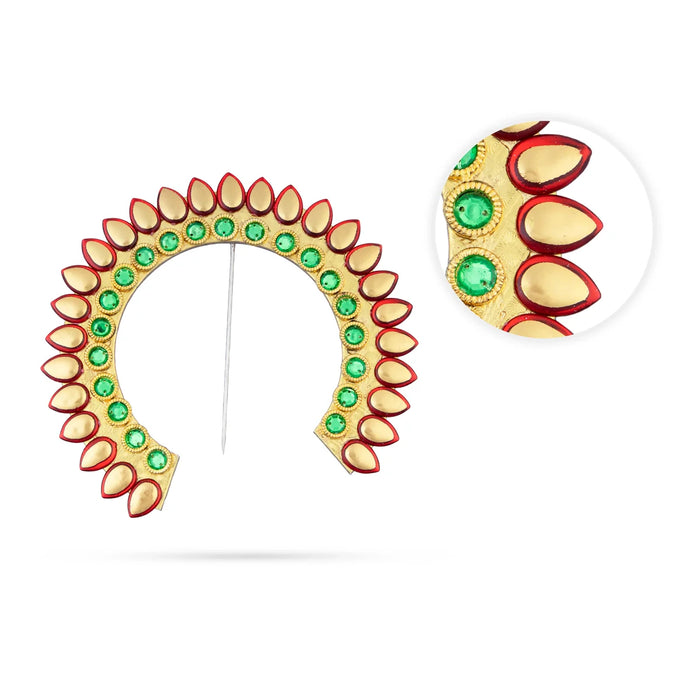 Hair Arch - 5.5 x 6 Inches | Stone Arch/ Hair Accessory/ Multicoloured Stone Jewellery for Deity