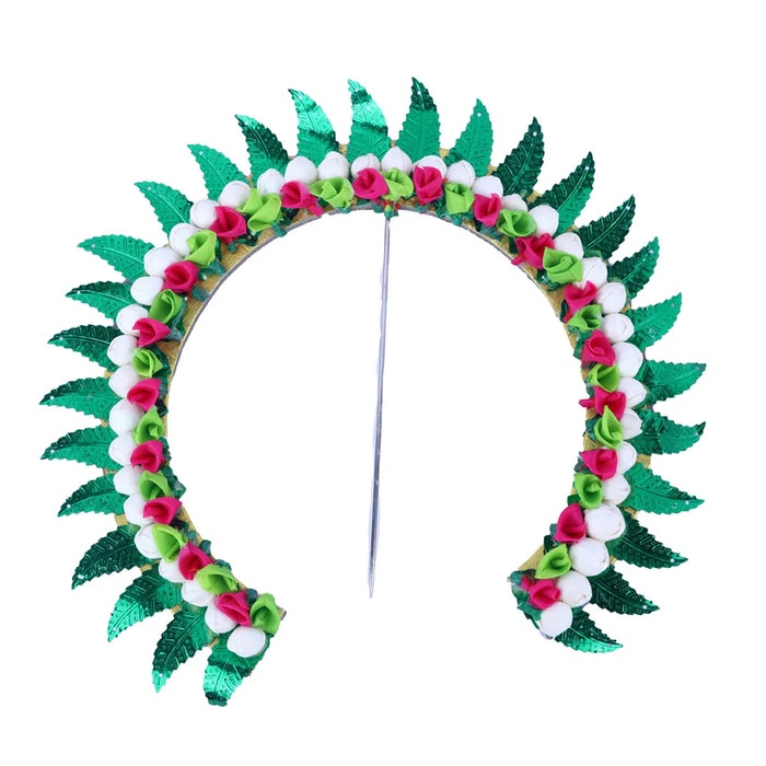 Malli Arch - 7 Inches | Artificial Flower Arch/ Hair Accessories for Deity Decor