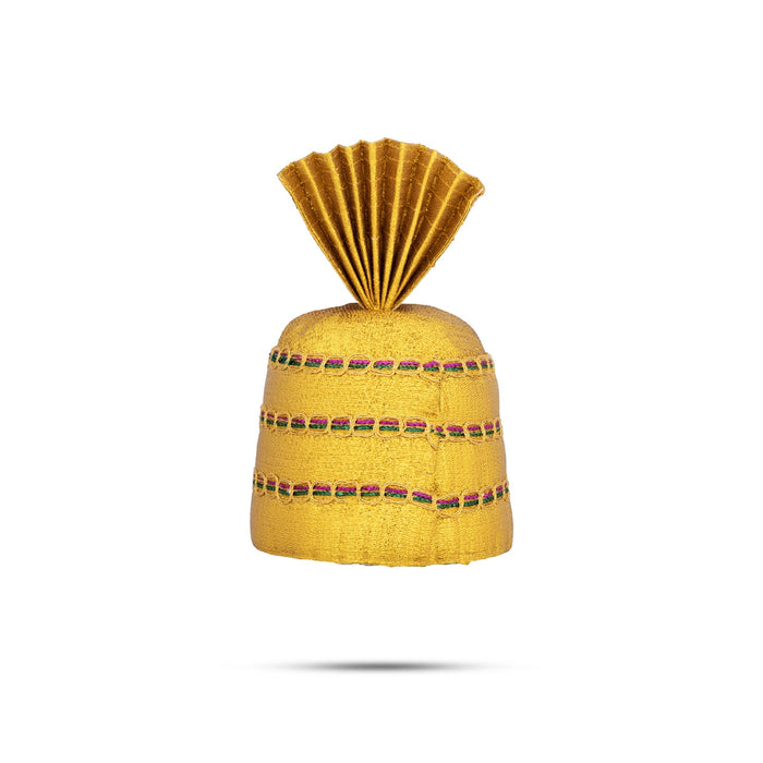 Turban - 6 X 3 Inches | Beads Design Kireedam/ Kiridam/ Mukut/ Crown For Deity Decoration