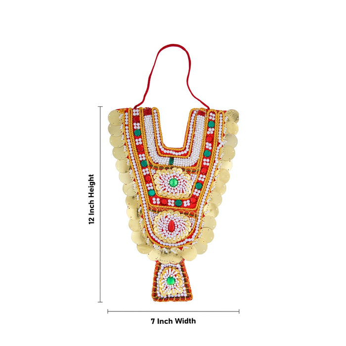 Muthangi - 12 x 7 Inches | Deity Necklace/ Jewellery for Deity Decor