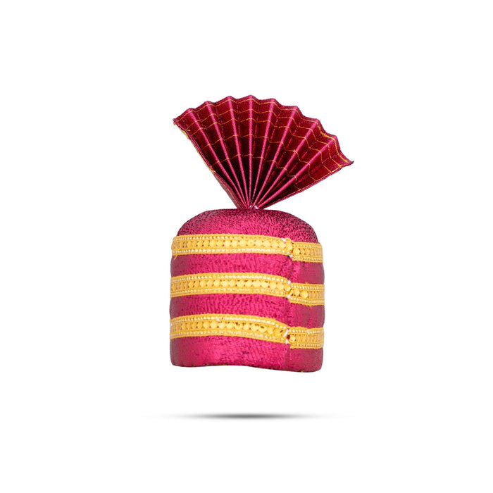 Turban - 8 X 3.6 Inches | Kiridam/ Decorative Kireedam/ Crown for Deity/ Assorted Colour