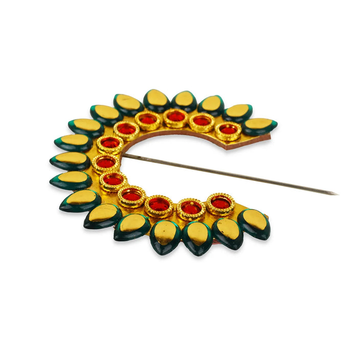 Stone Arch - 5 x 4.5 Inches | Artificial Flower Arch/ Hair Accessories for Deity