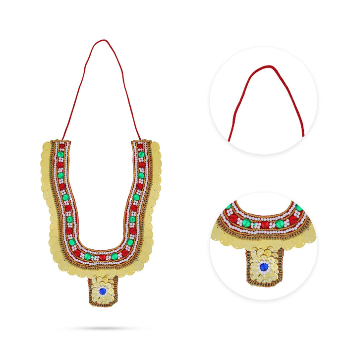 Deity Chest Necklace - 14 x 8 Inches | Muthangi/ Vinayagar Malai/ Jewellery for Deity