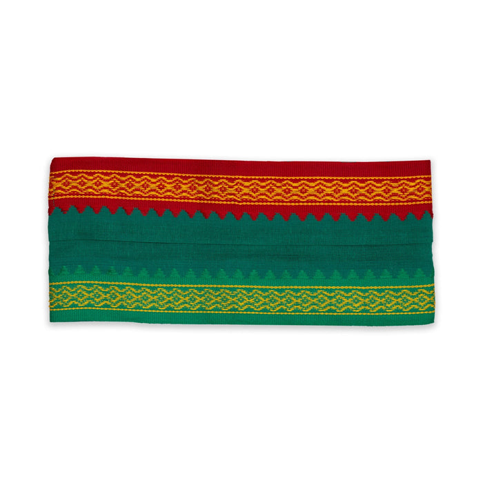 Towel - 4 Yards | Mayilkan Border Angavastram/ Thundu/ Green Colour Kasavu Shawl for Men