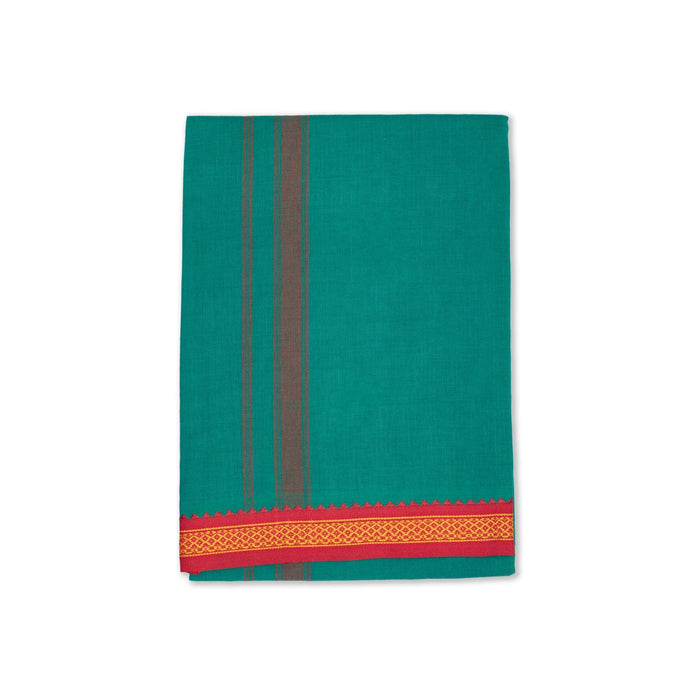 Veshti - 2 Mtrs | Mayilkan Border Vesti/ Green Colour Dhoti for Men