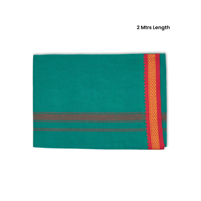 Veshti - 2 Mtrs | Mayilkan Border Vesti/ Green Colour Dhoti for Men
