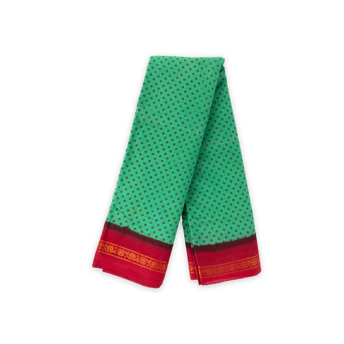 Sungudi Cotton Saree - 9 1/2 Yards | Traditional Saree/ Pudavai/ Handloom Saree For Traditional Ceremonies