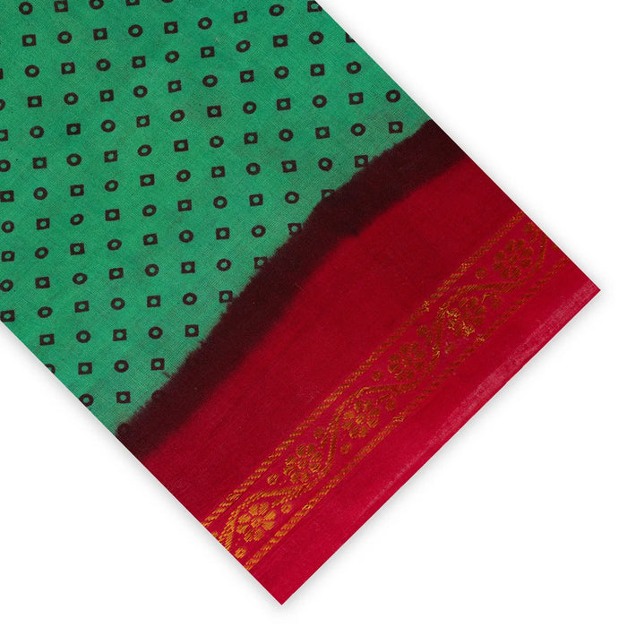 Sungudi Cotton Saree - 9 1/2 Yards | Traditional Saree/ Pudavai/ Handloom Saree For Traditional Ceremonies