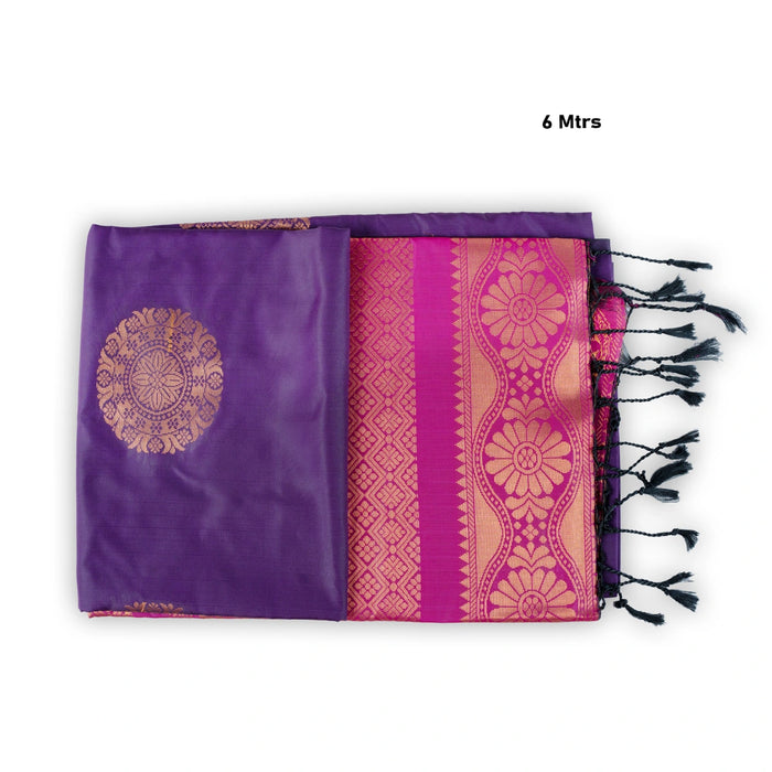 Saree - 6 Mtrs | Semi Soft Silk Saree/ Traditional Saree Without Border for Women