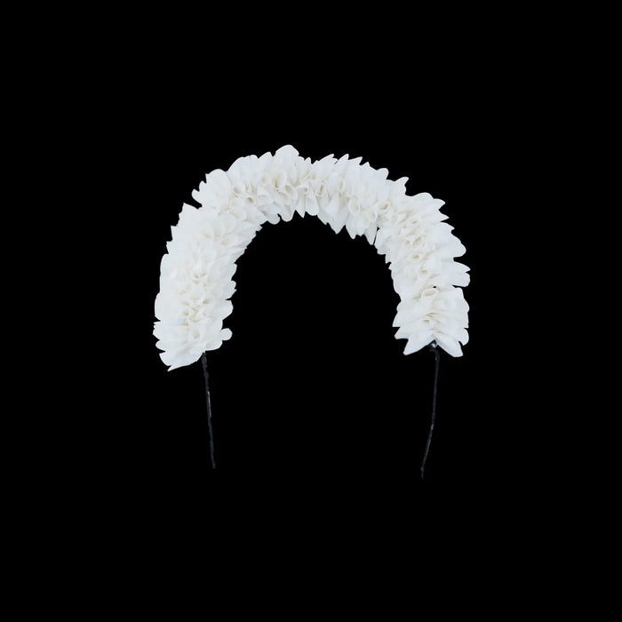 Artificial Flower - 11 Inches | Flower Garland/ White Colour Gajra Flowers for Deity Decor