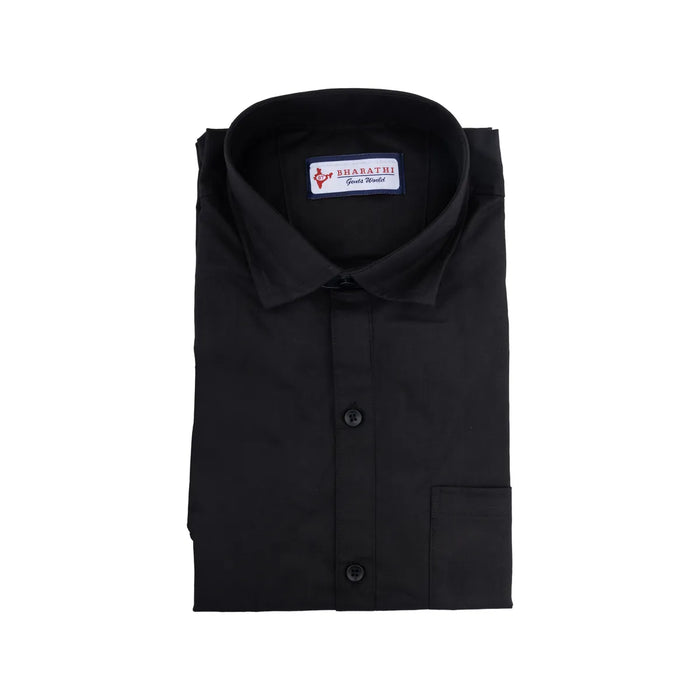 Black Colour Half Sleeve Shirt - Size 44 | Half Hand Casual Shirt/ Sattai/ Chekka For Traditional Occasions