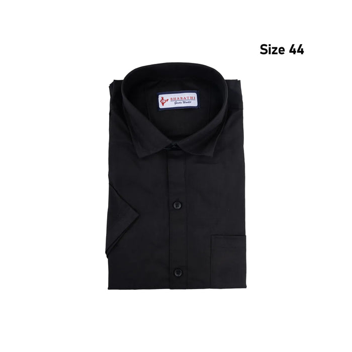 Black Colour Half Sleeve Shirt - Size 44 | Half Hand Casual Shirt/ Sattai/ Chekka For Traditional Occasions