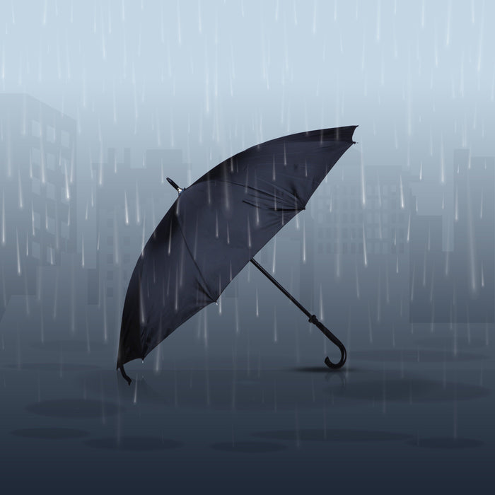 Umbrella - 34 X 42 Inches | Foldable Umbrella/ Black Colour Rain Umbrella/ Kudai For All Weather
