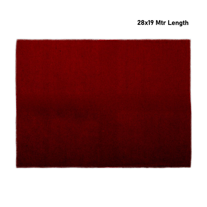 Yoga Mat - 28 x 19 Inches | Maroon Cloth Pooja Mat / Woolen Aasan / Meditation Mat