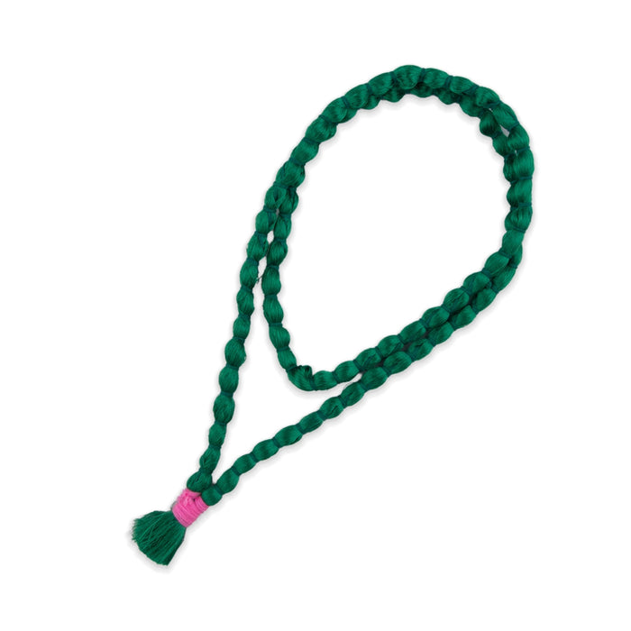 Pavitra Mala - 22 Inches | Green Colour Thread Garland for Deity Decor