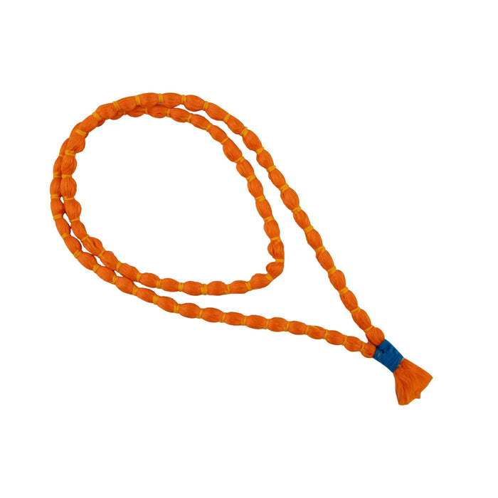 Pavitra Mala - 22 Inches | Orange Colour Thread Garland for Deity Decor