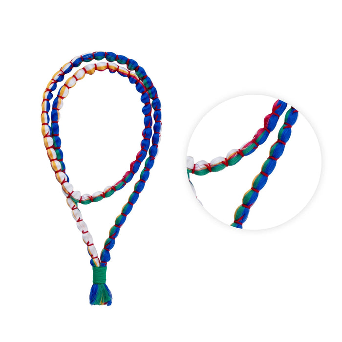 Pavitra Mala - 22.5 Inches | Multicolour Thread Garland for Deity Decor