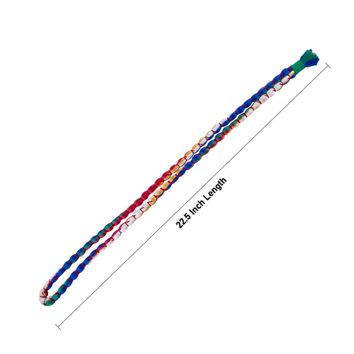 Pavitra Mala - 22.5 Inches | Multicolour Thread Garland for Deity Decor